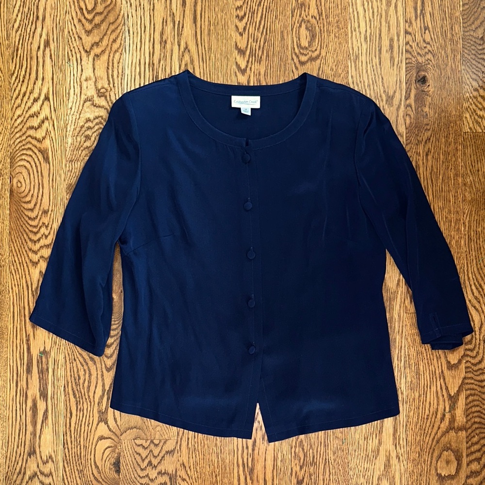 Silk Button-Up Cardigan